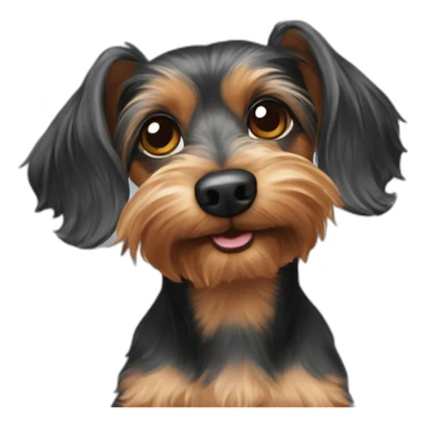yorkie dachshund mix sticker