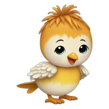 baby in a bird costume sticker