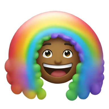 rainbow happy sticker