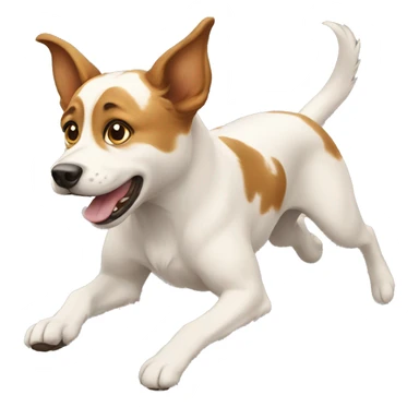 dog full body flying sticker