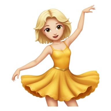 blonde girl dancing n sticker