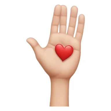 upside down hand heart sticker