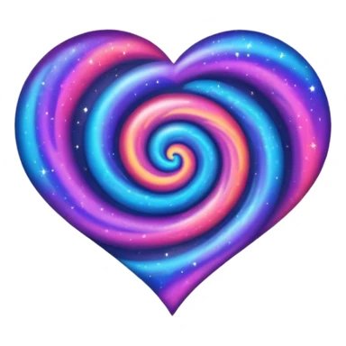 heart with a galaxy swirl sticker