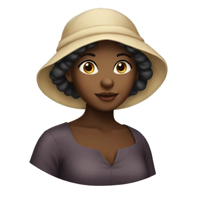 Black girl in bonnet  sticker