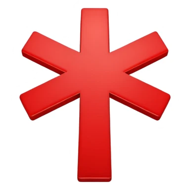 red medical cross symbol on a white3 background sticker