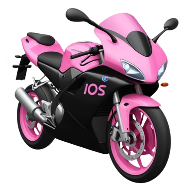 moto sportiva con scritta nera e solo avanti rosa fluorescente  sticker