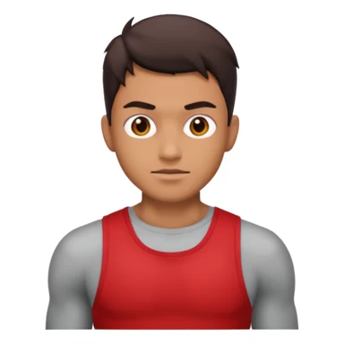 badman half man body red top sticker