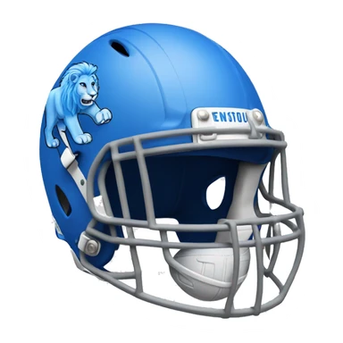 Blue lion wearing a football helmet sticker