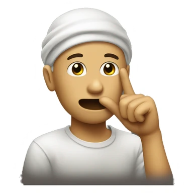 shh with finger sticker