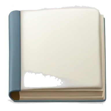 closed book, white cover sticker