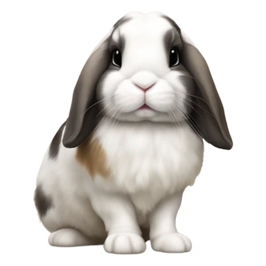 Harlequin Holland lop rabbit sticker
