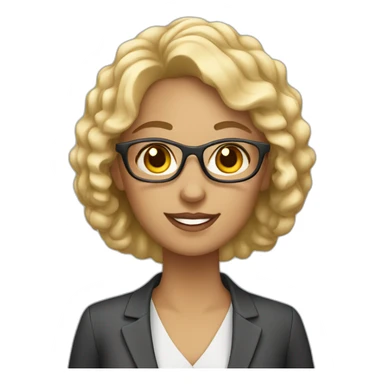 Teacher woman is light-skinned works with the laptop sticker