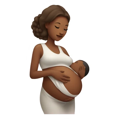 pregnant mother with child sticker