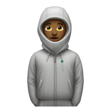 Person wearing cement suit sticker