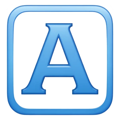capital letter "A" printed in blue color square shape in center sticker