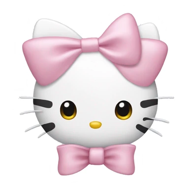 hello kitty with light pink bow sticker