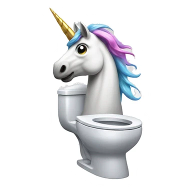 Unicorn on the toilet  sticker