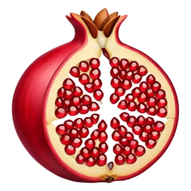 Opened pomegranate from into 4 direction  sticker
