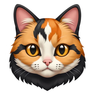 gato con mechon negro tapando un ojo sticker