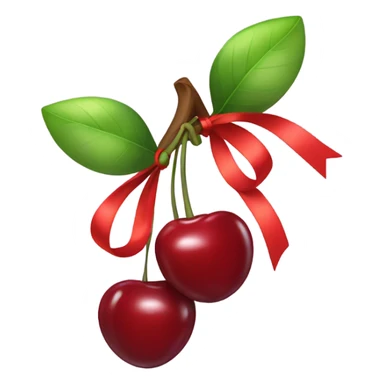 Cherrys with bows sticker
