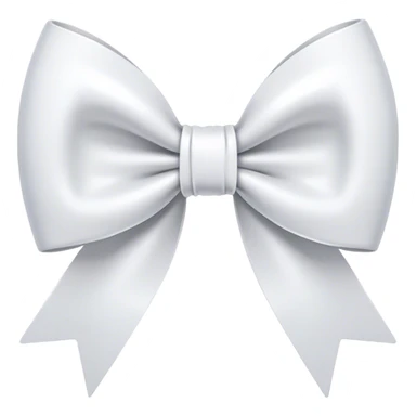 White bow on white bow sticker