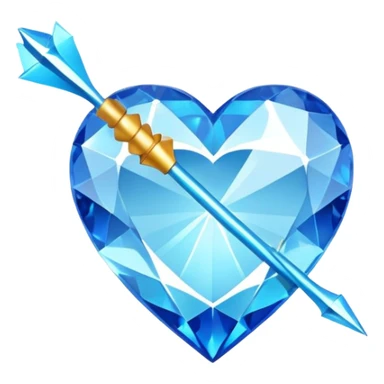 round diamond hearts and arrows cut, blue sticker