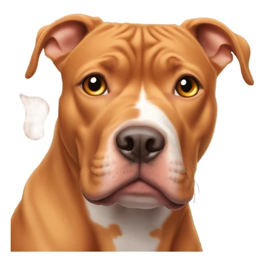 Completely Orange pitbull with silver eyes sticker