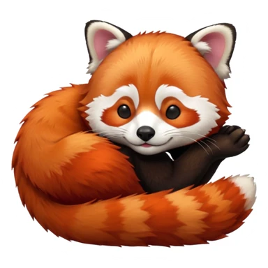 Red panda good night sticker