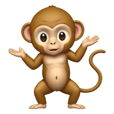 Monkey Showing his waist sticker