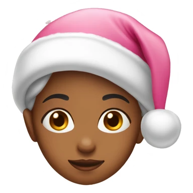 Babygirl with pink santa hat sticker