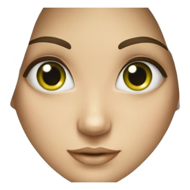 Fille brune yeux vert petite cheveux long sticker