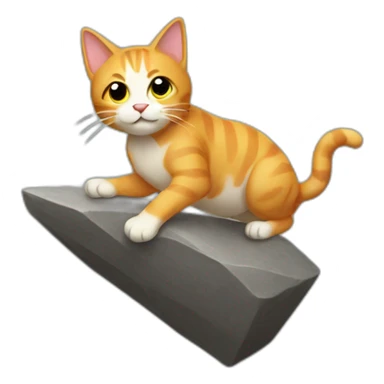 cat bouldering sticker