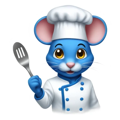 blue mouse chef sticker