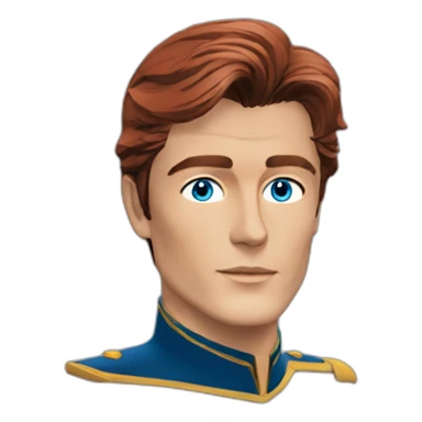 alain delon young space captain blue eyes neat red hair sticker