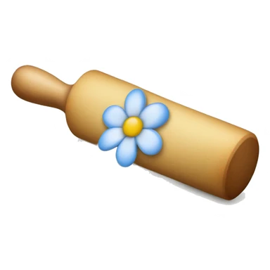 little flower and rolling pin sticker