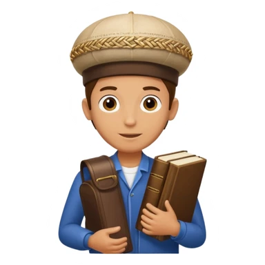 Cycle rider carrying torah sticker