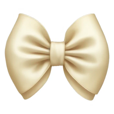 Cream colored bow sticker