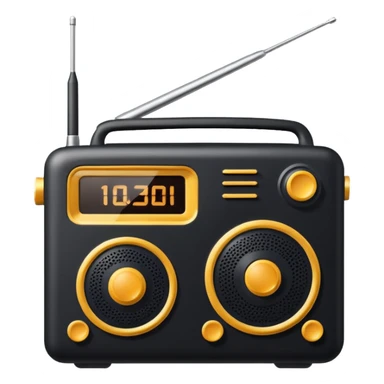 modern new radio sticker