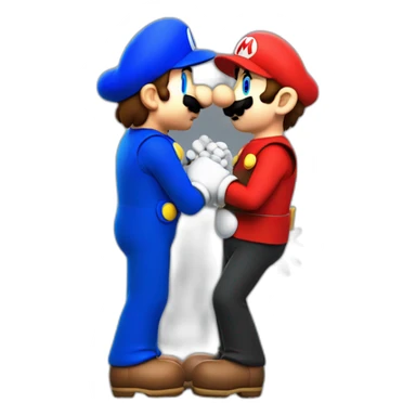 Mario kiss sonic sticker