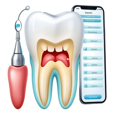 dental chart with tooth diagnosis results sticker