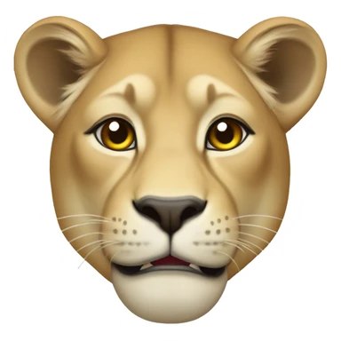 Lioness emoji like apple software sticker