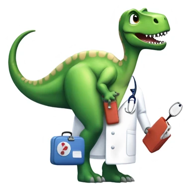 Doctor dinosaur sticker