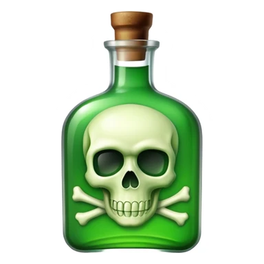 poison bottle with skull and crossbones sticker