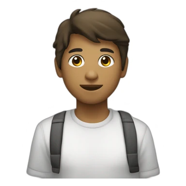 joven piel blanca delgado saludando desde un kaya sticker