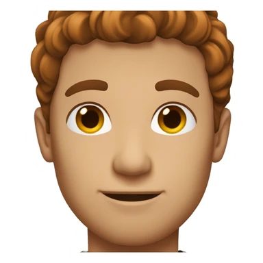 man with coppery brown hair sticker