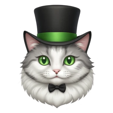 cat wearing a tophat sticker