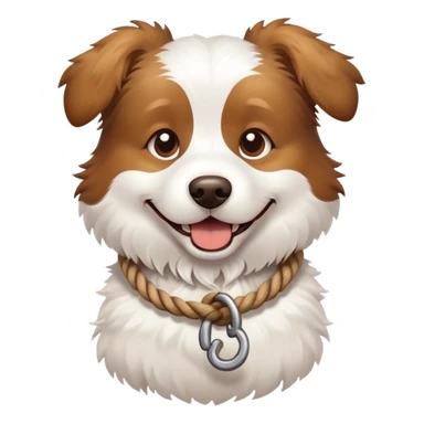 The cheerful dog hangs himself sticker