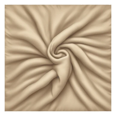 Folded fluffy beige blanket sticker