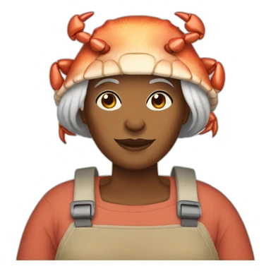 crab lady sticker