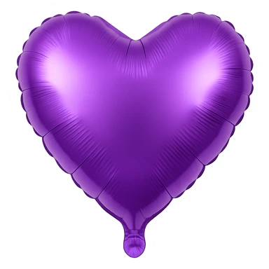 purple Foil balloon heart, remove background sticker